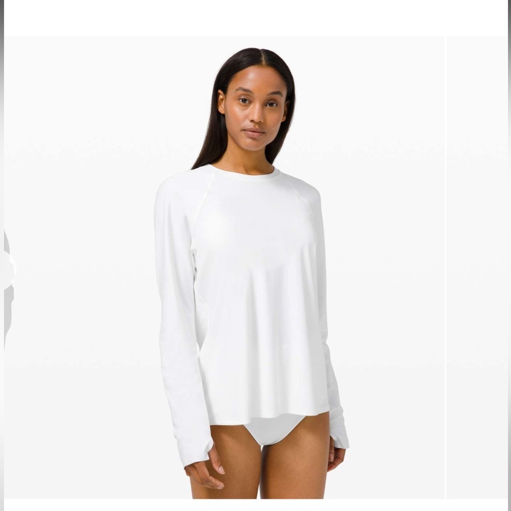 NWT Lululemon Waterside Relaxed UVP Long Sleeve / White